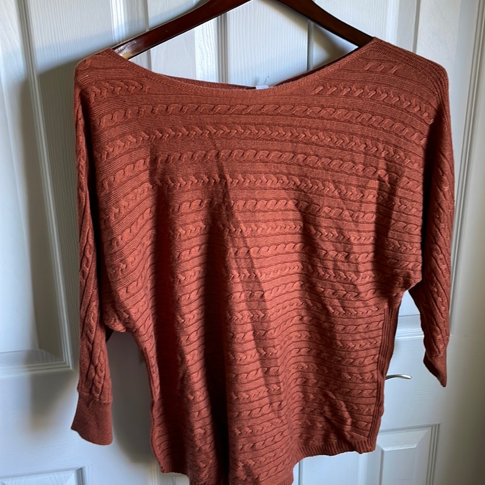 Market & Spruce sideways cable knit dolman sweater